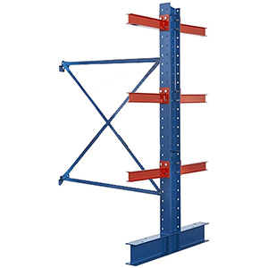 I-Beam Cantilever Rack - 144"H x 72"W, Double Sided Adder, 6 Arms