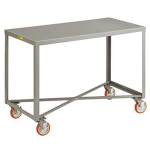 Mobile Table - 1,000 lb. Capacity, 1 Shelf, 24"W x 36"L x 34"H