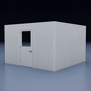 In-Plant Office - 12' x 12', 2 Walls, White