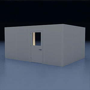 In-Plant Office - 16' x 12', 3 Walls, Gray