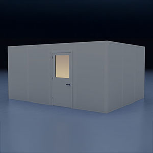 In-Plant Office - 16' x 12', 4 Walls, Gray