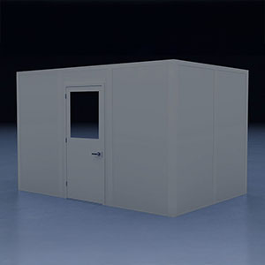 In-Plant Office - 12' x 8', 2 Walls, Gray