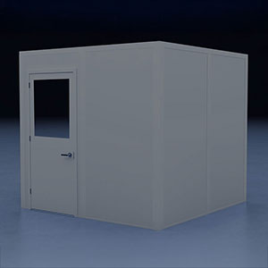 In-Plant Office - 8' x 8', 2 Walls, Gray