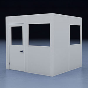 In-Plant Office - 8' x 8', 2 Walls, 2 Windows, White