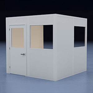 In-Plant Office - 8' x 8', 3 Walls, 2 Windows, White
