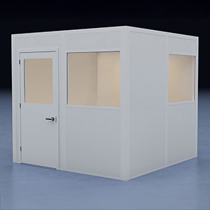 In-Plant Office - 8' x 8', 4 Walls, 2 Windows, White