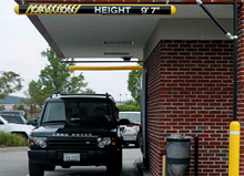 Garage Low Clearance Warning Bar Apparatus - Fixed