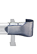 Highway Style Guardrail End - Round - 24"L x 16-1/2"H x 12"D