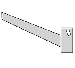 Heavy Duty Cantilever Arm - Inclined, No Lip, 12"L, 3,000 Lbs. Capacity