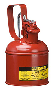 Type I Red Flammables Safety Can, 1-quart, 4.813" x 8.25"