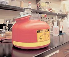 Polyethylene Liquid Waste Disposal Can, 5-gal., with stainless steel hardware