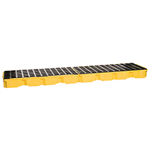 Spill Control Modular Platform, 4 Drum Inline - Yellow, No Drain