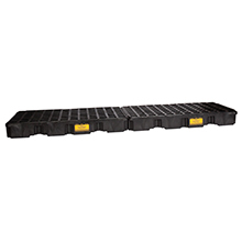 Spill Control Modular Platform, 4 Drum Inline - Black, No Drain