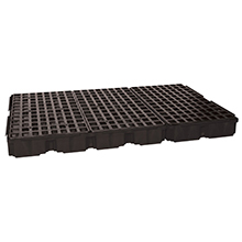 Spill Control Modular Platform, 6 Drum - Black, with Drain
