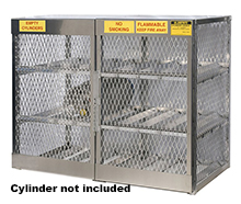 Cylinder Safety Cabinet - 60"w x 32"d x 49-1/2"h - 12 Horiz. LPG Tanks