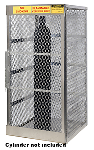 Cylinder Safety Cabinet - 30"w x 32"d x 65"h - 10 Vert. Compressed Gas Tanks