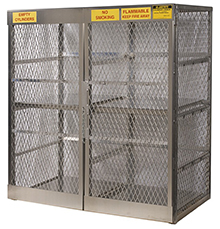 Cylinder Safety Cabinet - 60"w x 32"d x 65"h - 16 Vert. LPG Tanks