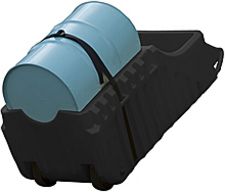 Drum Spill Containment Caddy, Outdoor, Black