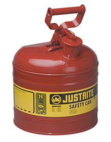 Type I Red Flammables Safety Can, 2-gal. , 9.5" x 13.25"