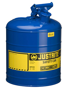 Type I Blue Flammables (Kerosene) Safety Can, 5-gal., 11-3/4" x 16-7/8"