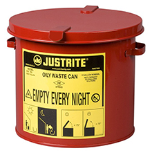 Red Oily Waste Can, 2-gal., countertop