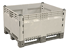 Removable Side Pallet Container - 48"W x 40"D x 28"H, Solid Sides, Gray