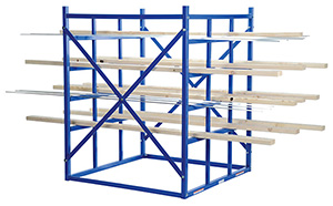 Horizontal Bar & Pipe Storage Rack - Pigeonhole Style, Starter, 48-1/2"W x 48"D x 60"H