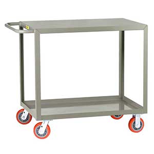 Medium Duty Service Cart - 2 Shelves, 24"W x 36"L, Flush Top