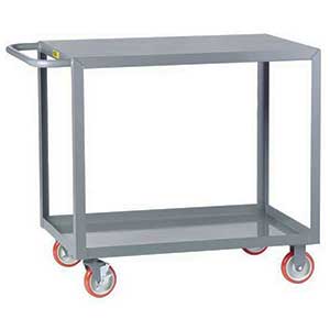 Light Duty Service Cart - 2 Shelves, 24"W x 36"L, Flush Top