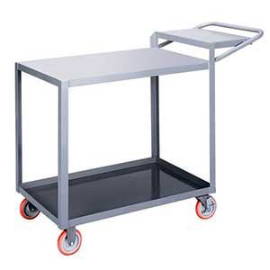 Order Picking Cart - 2 Shelves, 24"W x 36"L, Flush Top