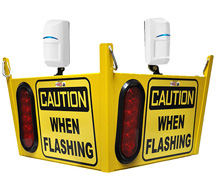 Warehouse Traffic Sensor 2 Large Lights - Ceiling Hung, 2-way Intersection