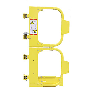 Full Height Adjustable Ladder Safety Gate - Yellow, 15" to 20" Opening