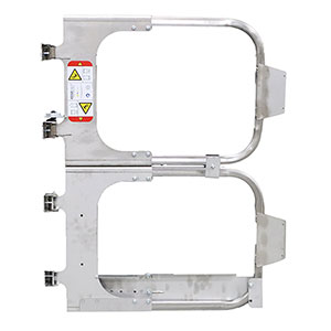 Full Height Adjustable Ladder Safety Gate - Stainless Steel, 20" to 30" Opening