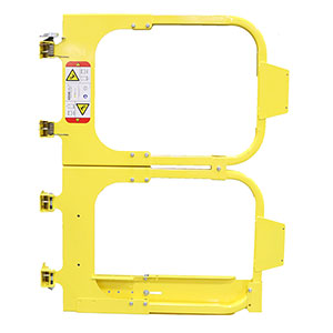 Full Height Adjustable Ladder Safety Gate - Yellow, 20" to 30" Opening