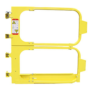 Full Height Adjustable Ladder Safety Gate - Yellow, 30" to 40" Opening