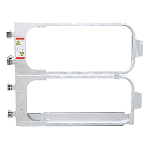 Full Height Adjustable Ladder Safety Gate - Galvanized, 40" to 50" Opening