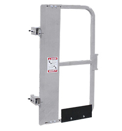 Full Height Adjustable Ladder Safety Gate - Galvanized, 16-3/4" to 20-1/2" Opening