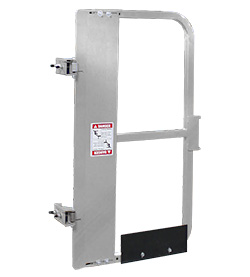 Full Height Adjustable Ladder Safety Gate - Stainless Steel, 16-3/4" to 20-1/2" Opening