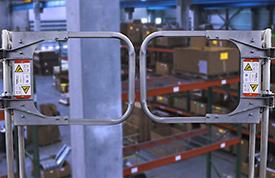Posi-Stop Adjustable Ladder Safety Gate - Double, Stainless Steel, 40" to 60" Opening
