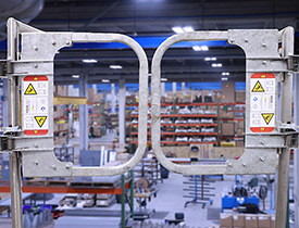 Posi-Stop Adjustable Ladder Safety Gate - Double, Galvanized, 20" to 30" Opening