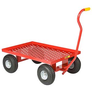 5th Wheel Wagon - 24" x 36" Perforated Deck w/ Retaining Lip, 10" Pneumatic Wheels, 1200 lb. Cap.