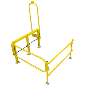 LedgeGuard Mezzanine Cantilever Lift Safety Gate System - 60" x 60" Pallet Space
