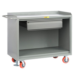 Mobile Workbench Cabinet - 24" x 48", 1 Drawer, Steel Top