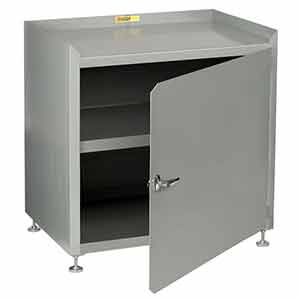 Steel Wall Security Cabinet - 18"D x 18"W, 1 Door & Center Shelf