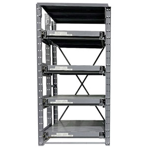 Roll-Out Shelving Rack Starter - 36"W x 48"D x 62"H, 3 Shelves, 2000 lbs. per Shelf