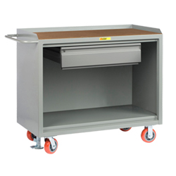 Mobile Workbench Cabinet - 24" x 48", 1 Drawer, Hardboard Top
