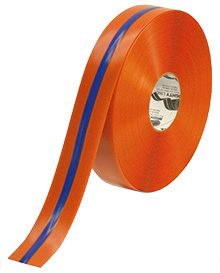 Floor Tape - Orange with Blue Center, 2-in. x 100-ft.