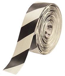 Floor Tape - White with Black, 3-in. x 100-ft.