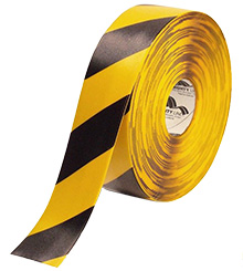 Floor Tape - Yellow with Black, 3-in. x 100-ft.