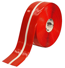 Floor Tape - Red with White Center, 4-in. x 100-ft.